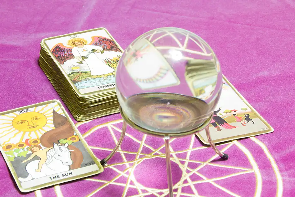 Crystal tarot ball